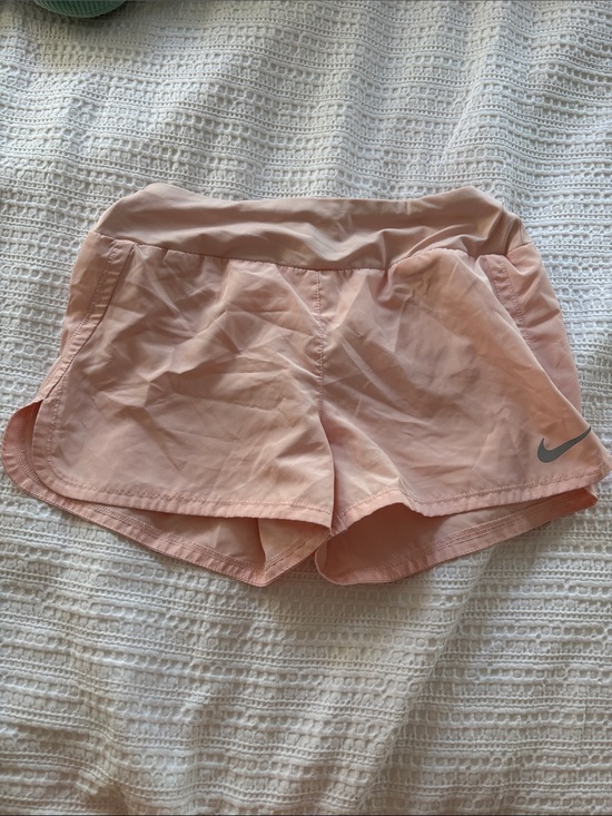 Nike Pants - Nike Women's Light Pink Athletic Shorts with Reflective Swoosh